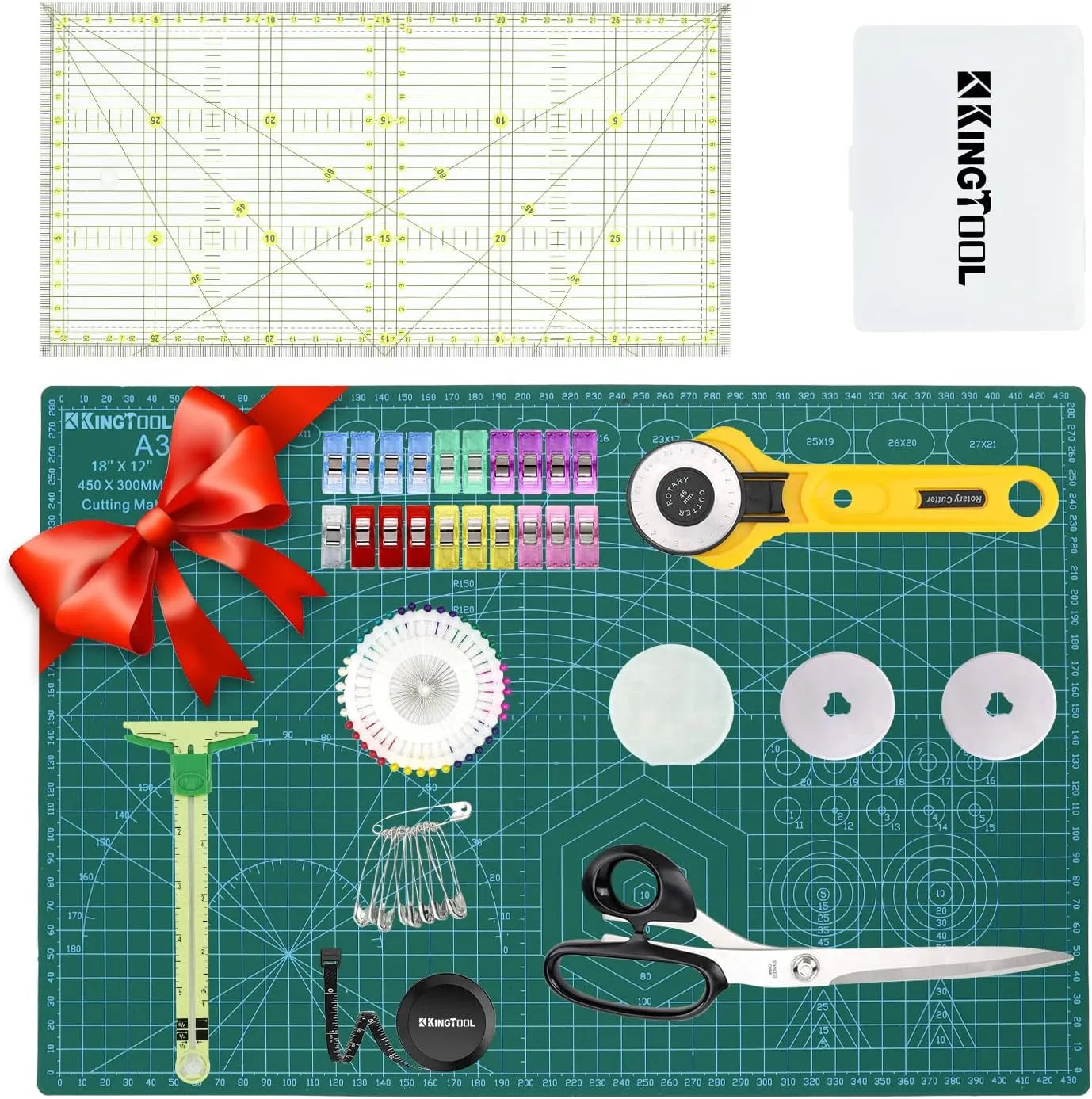 78-piece sewing kit with rotary cutter